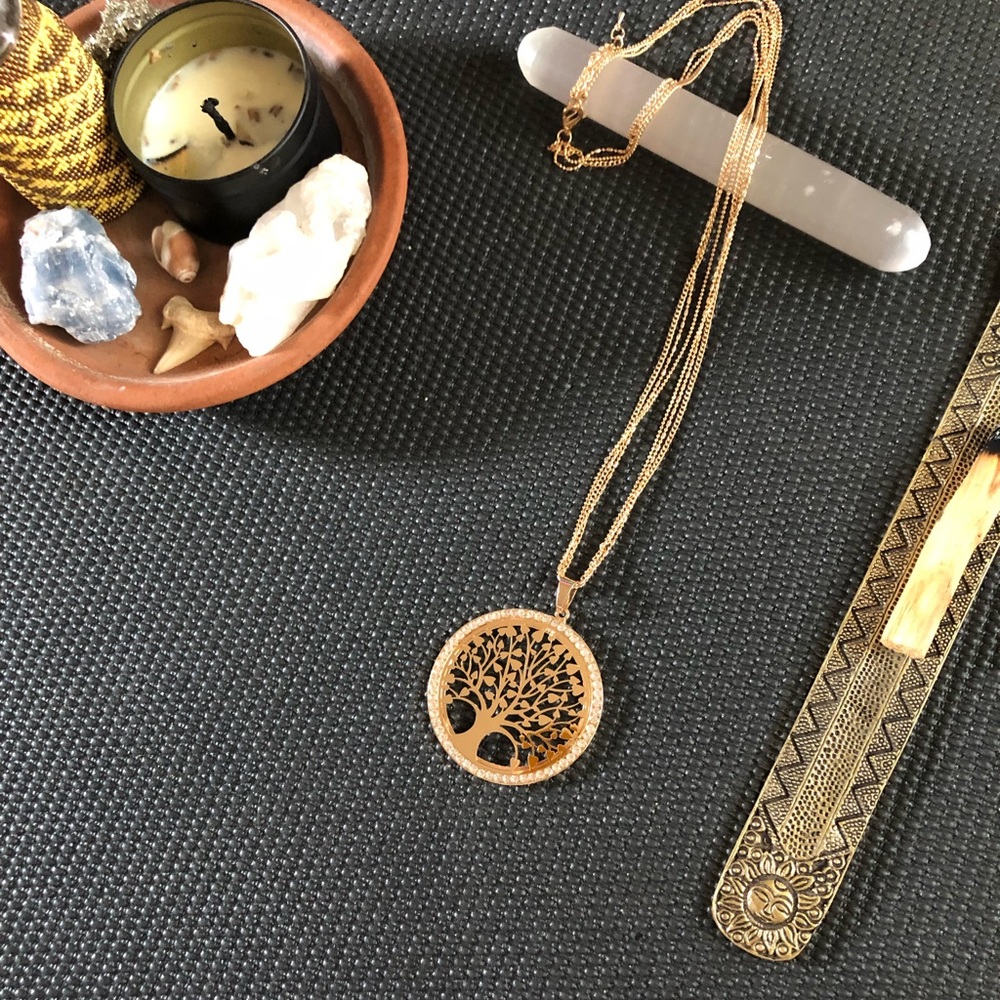 Tree of life layered necklace